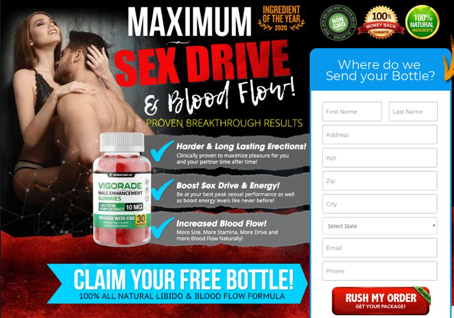 Vigorade Male Enhancement Reviews - CBD Gummies for ED! Buy