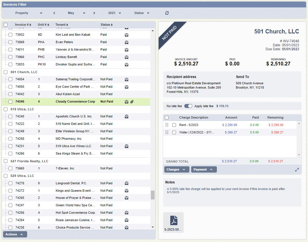 Property management billing software - UnitConnect